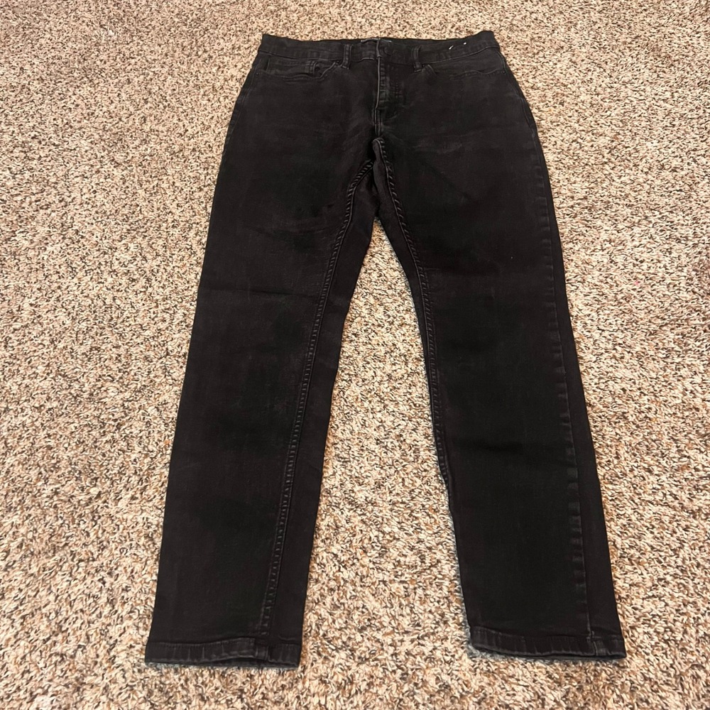 Calvin Klein Jeans Women High Rise Skinny Black Denim Pants Size‎ 10 30